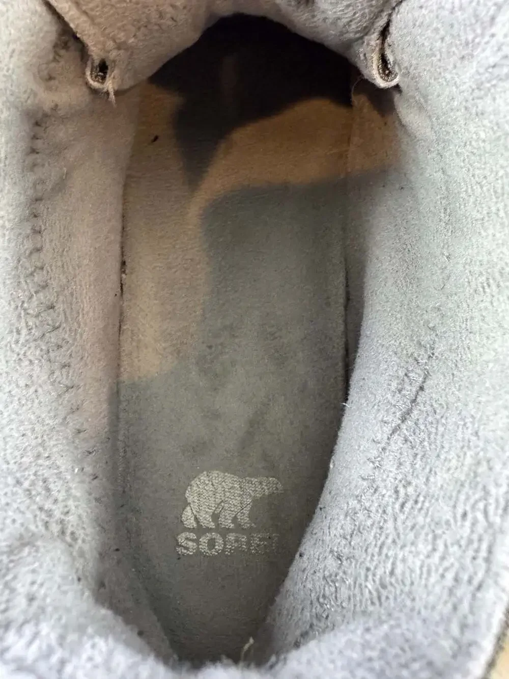 Sorel Kinetic Breakthru Caribou Waterproof Sneaker Boots Gray Women 8.5